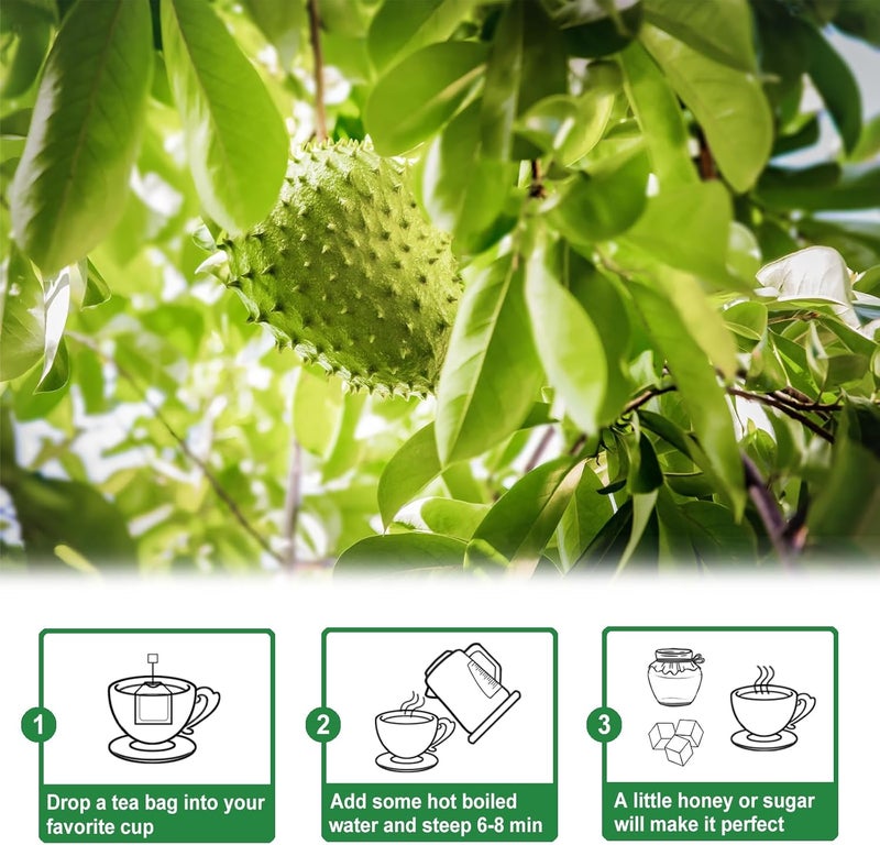 TEARELAE Soursop Graviola Leaves Tea - 50 Tea Bags - Image 5